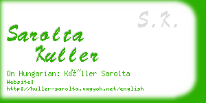 sarolta kuller business card